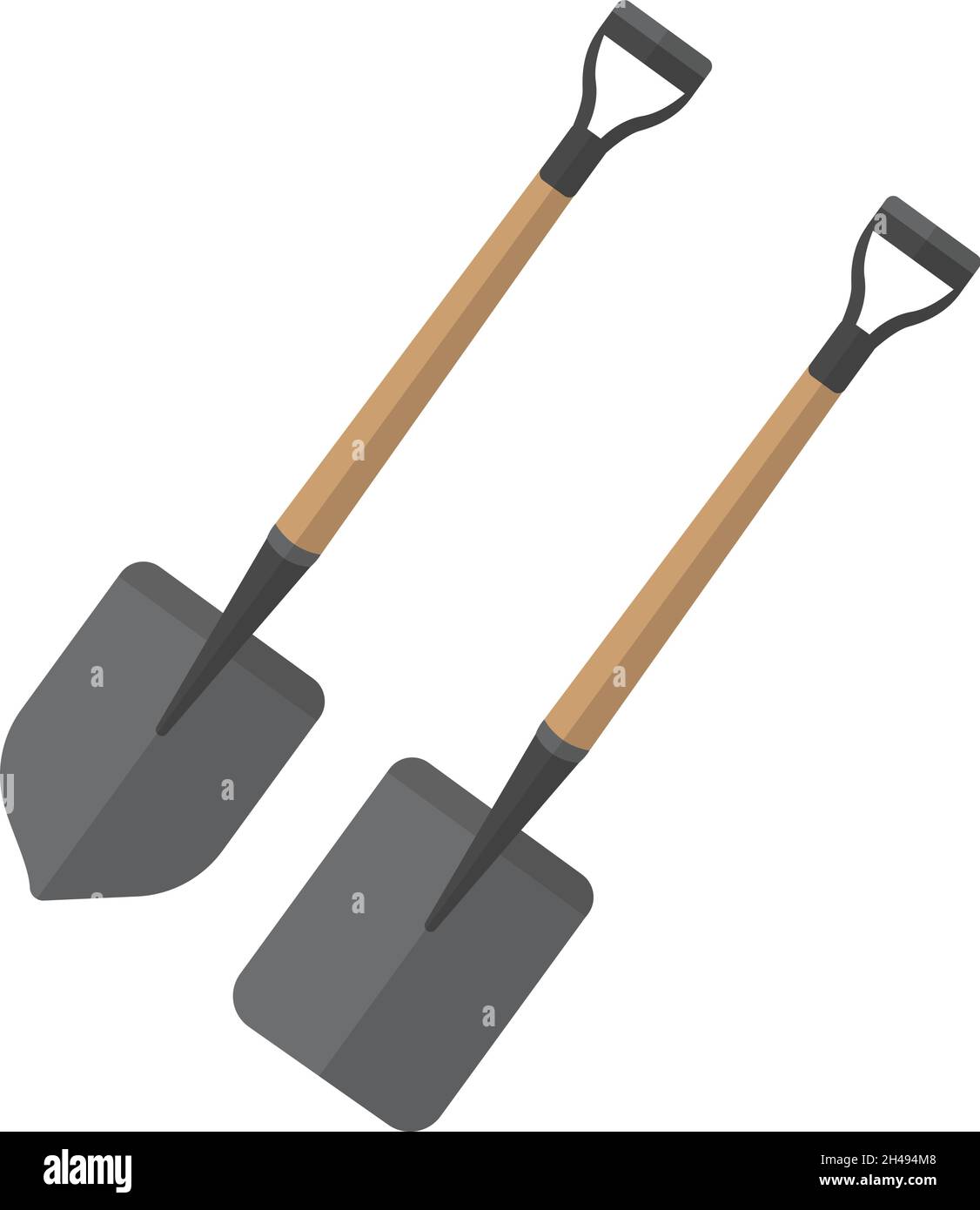 Shovel tool, illustration, vector on a white background. Stock Vector