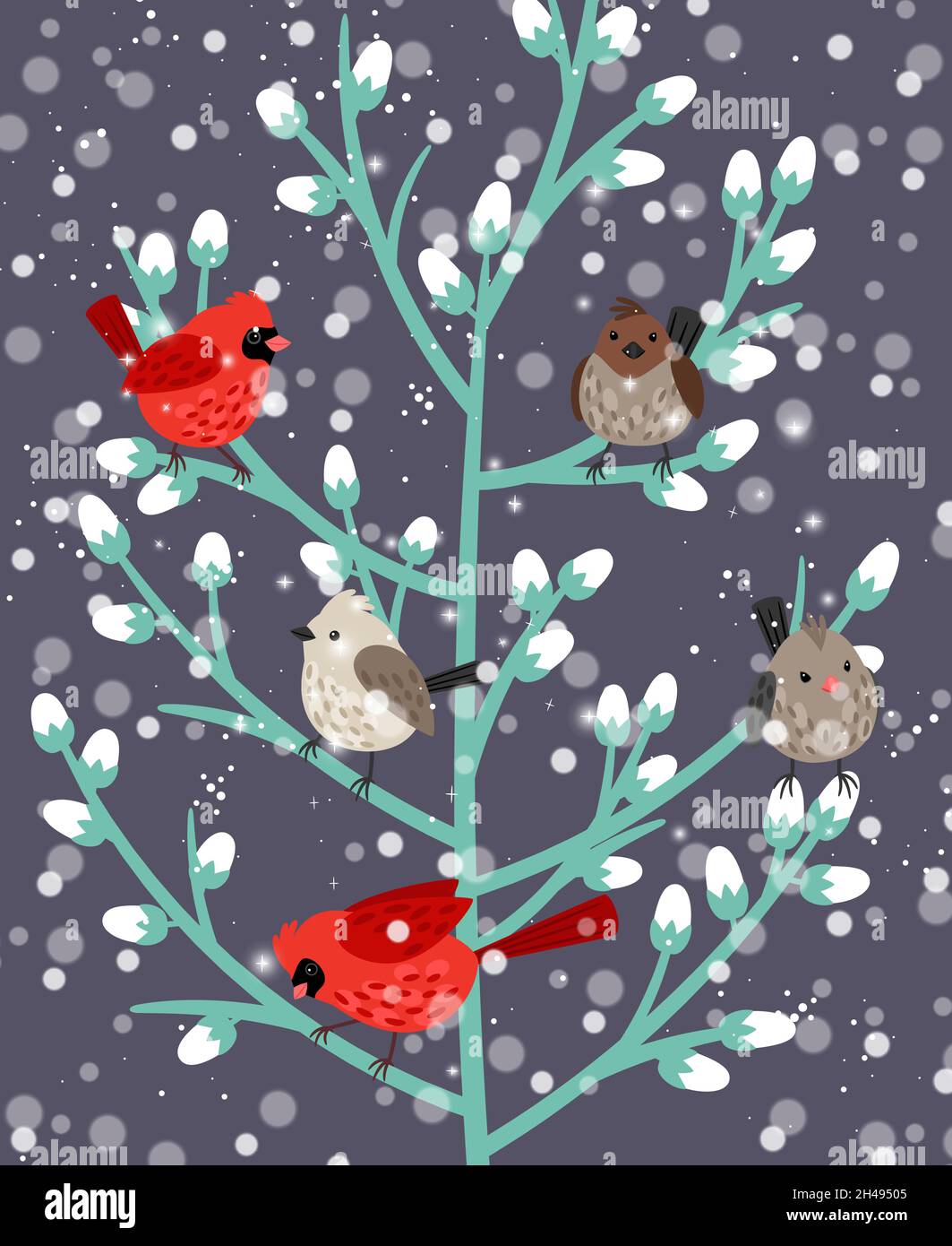 Winter Birds Wallpaper