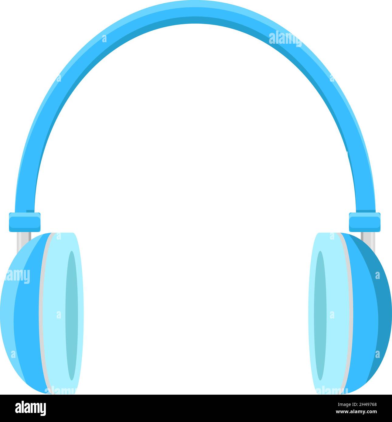 Blue headphones, illustration, vector on a white background. Stock Vector