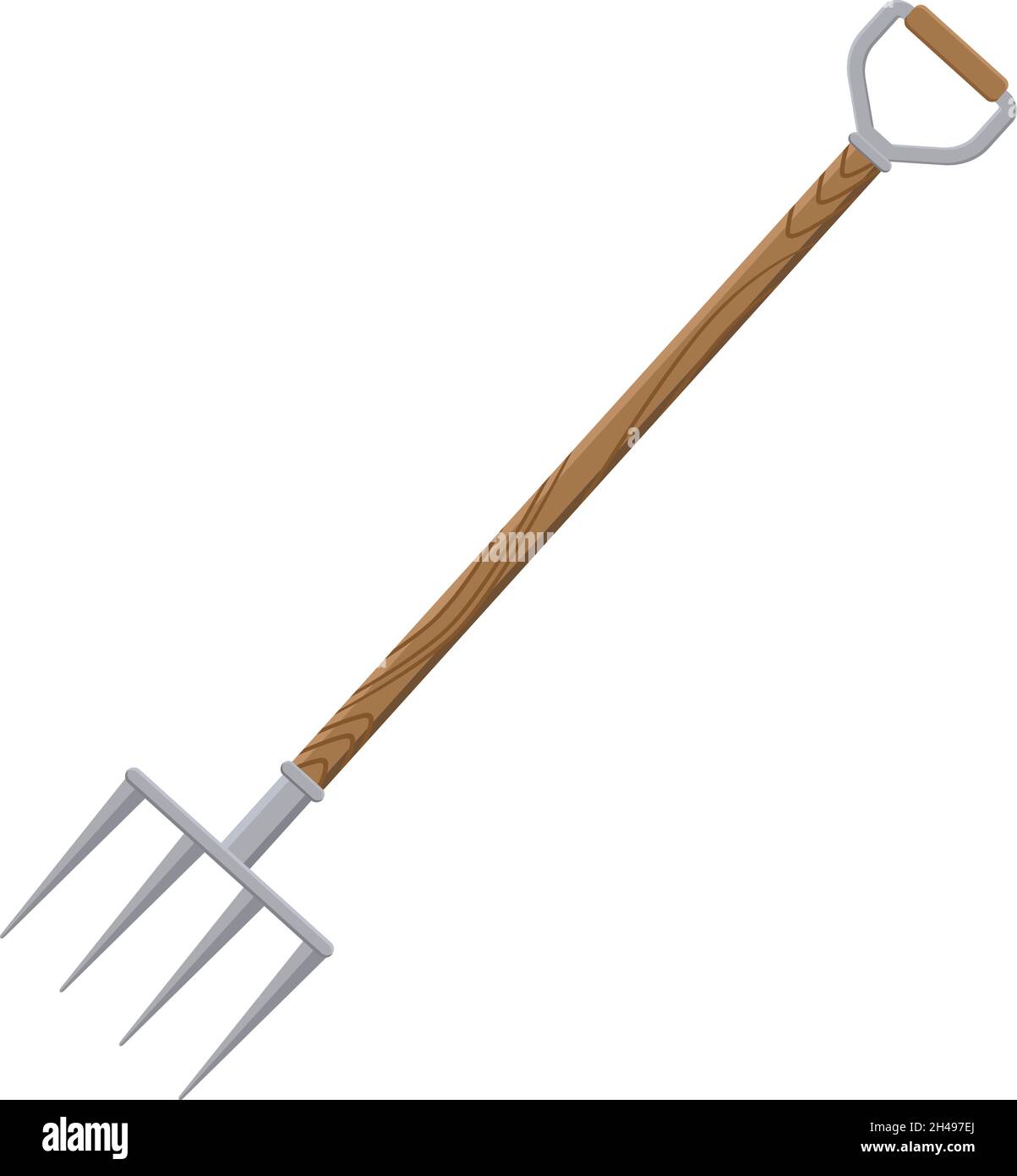 Wooden rakes, illustration, vector on a white background Stock Vector