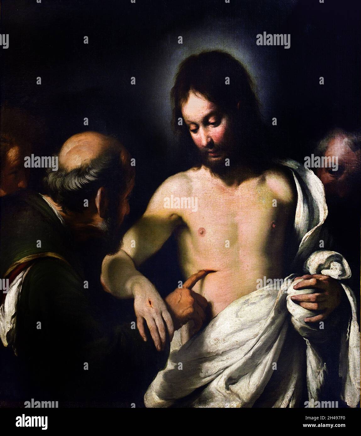 L'incredulità di San Tommaso, The incredulity of St. Thomas, Bernardo Strozzi 1581-1644 Italian, Italy Stock Photo