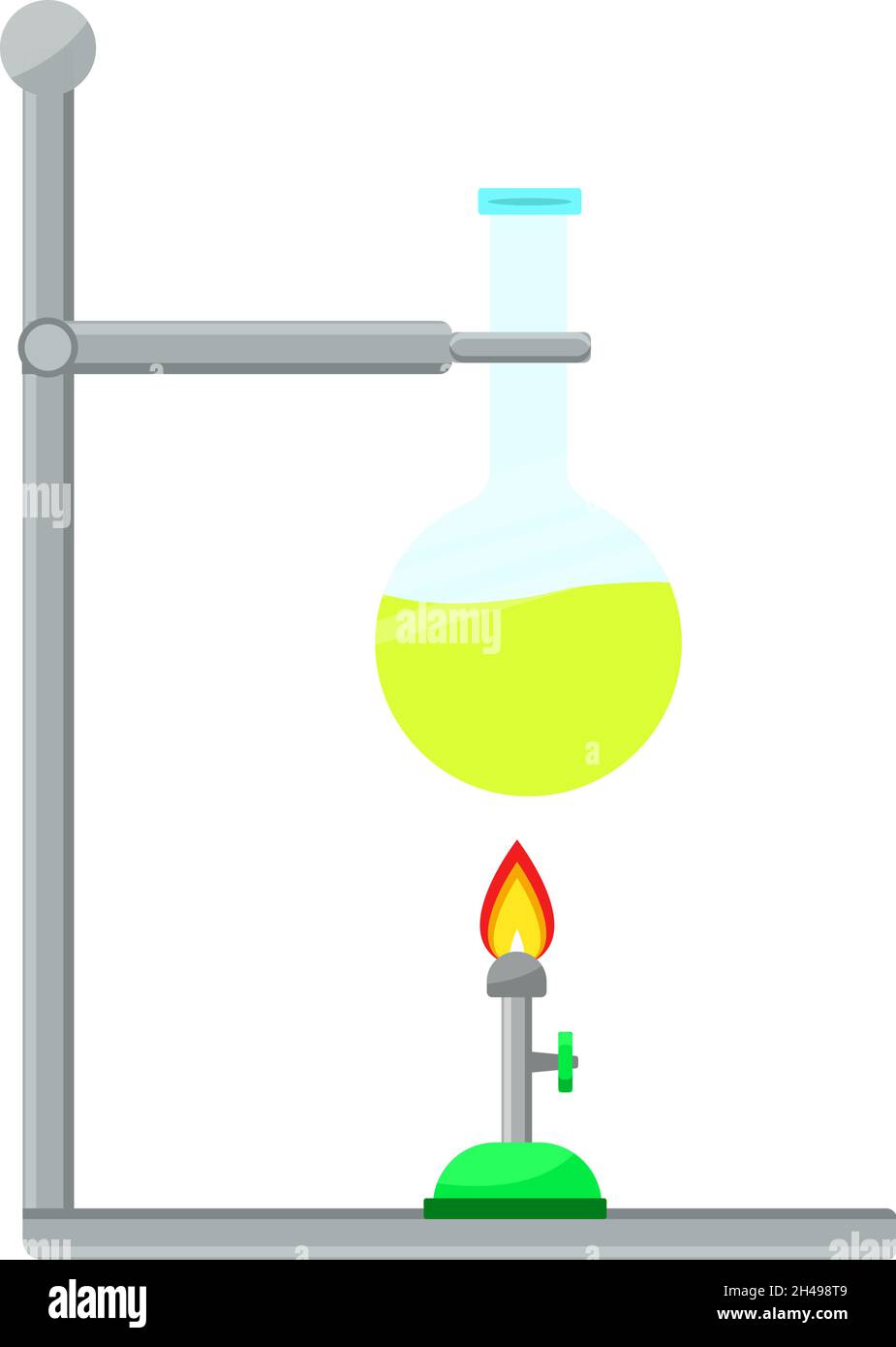 Physics burner, illustration, vector on a white background. Stock Vector