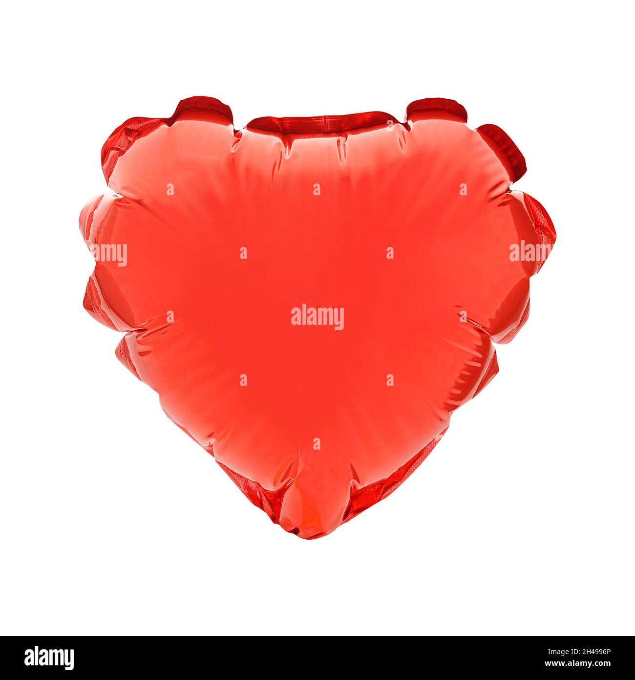 Inflated heart shaped red balloon isolated on white Stock Photo - Alamy