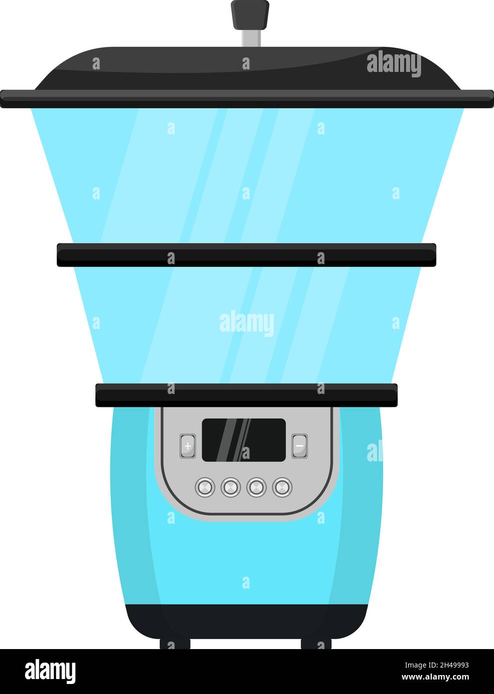 Blue food steamer, illustration, vector on a white background Stock Vector Image & Art Alamy