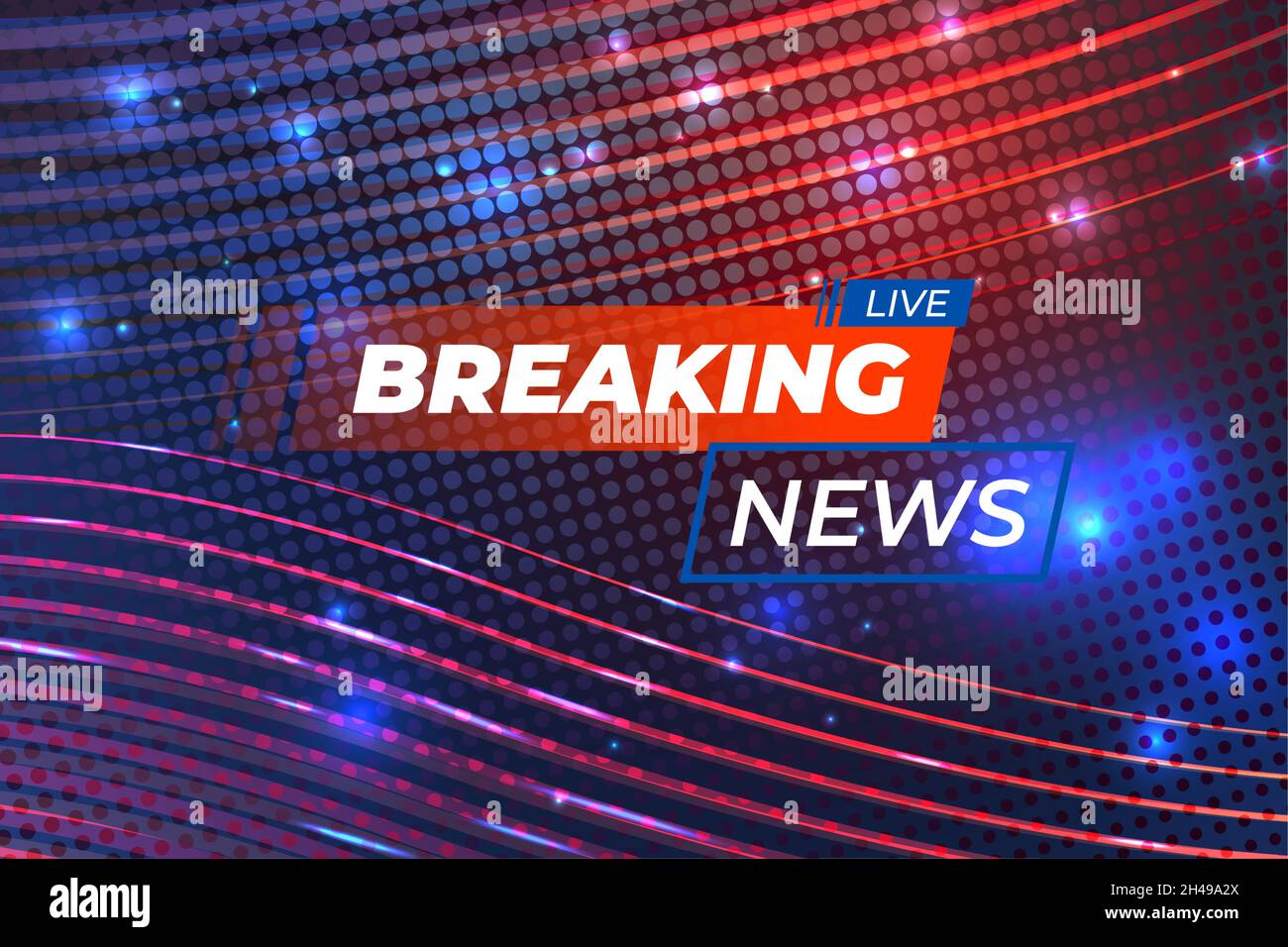 Breaking news background. Backdrop for broadcast, tv futuristic banner. Blue  red template with headline, digital media live show recent vector poster  Stock Vector Image & Art - Alamy
