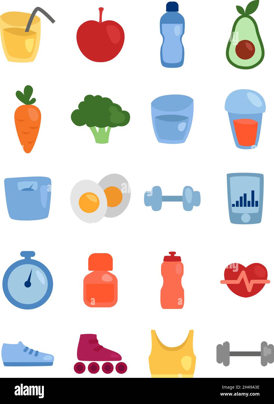 Healthy lifestyle, illustration, vector, on a white background Stock