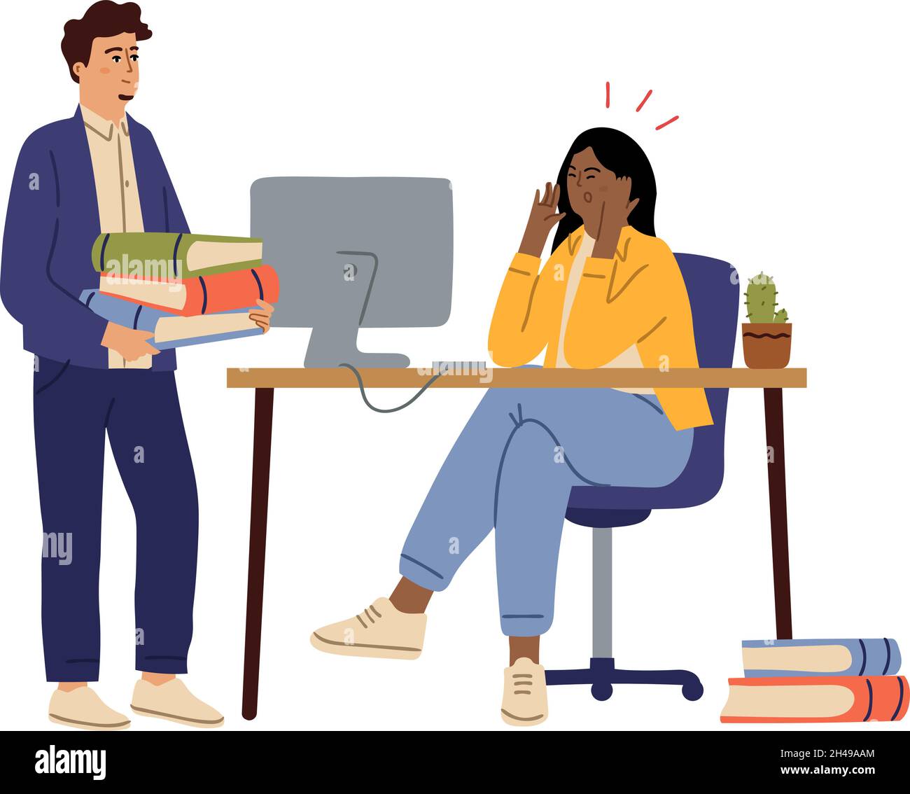 Cartoon tired woman hi-res stock photography and images - Alamy Cartoon tired woman hi-res stock photography and images - Alamy