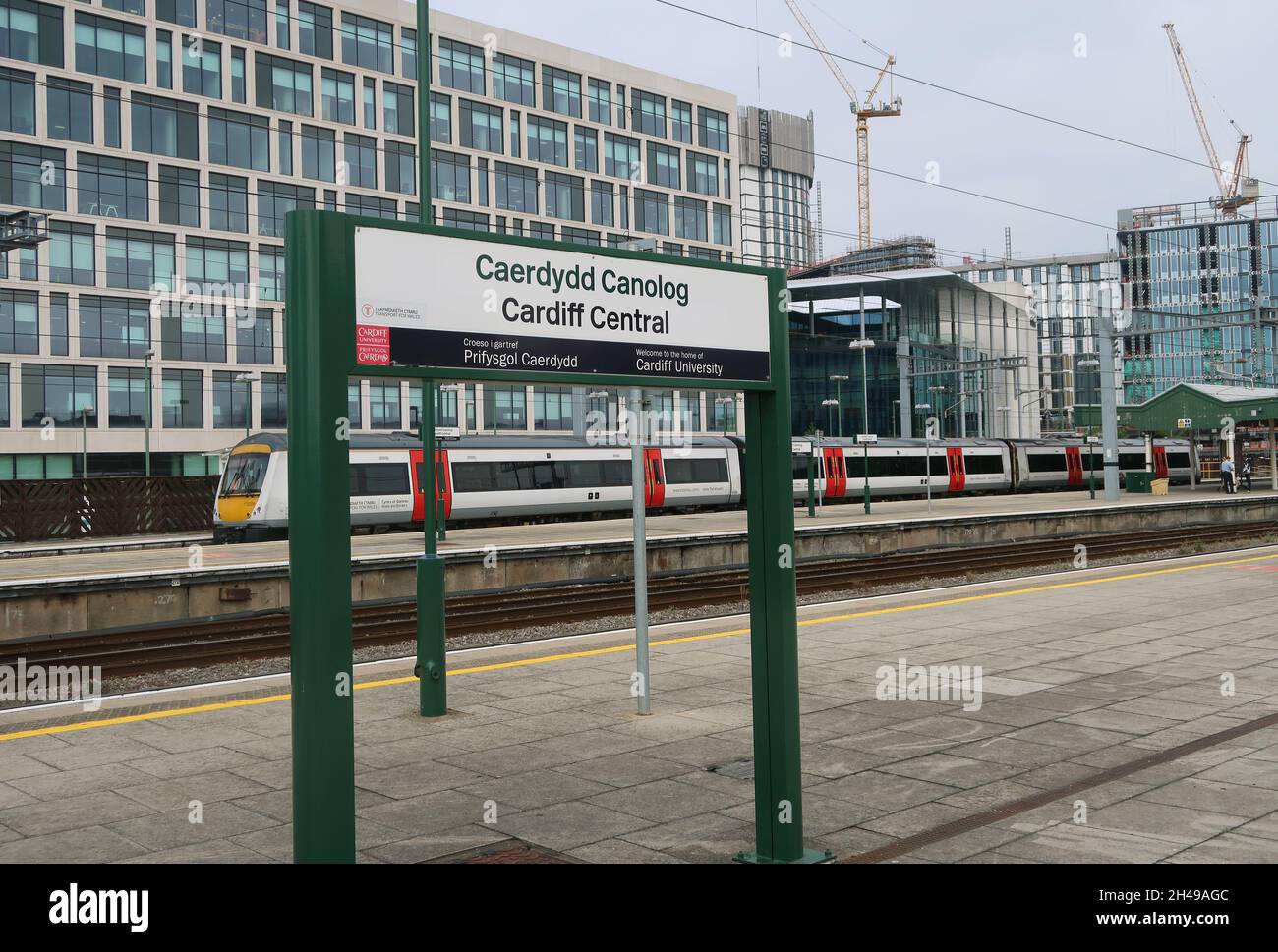 Cardiff Central railway station, Wales Stock Photo Alamy
