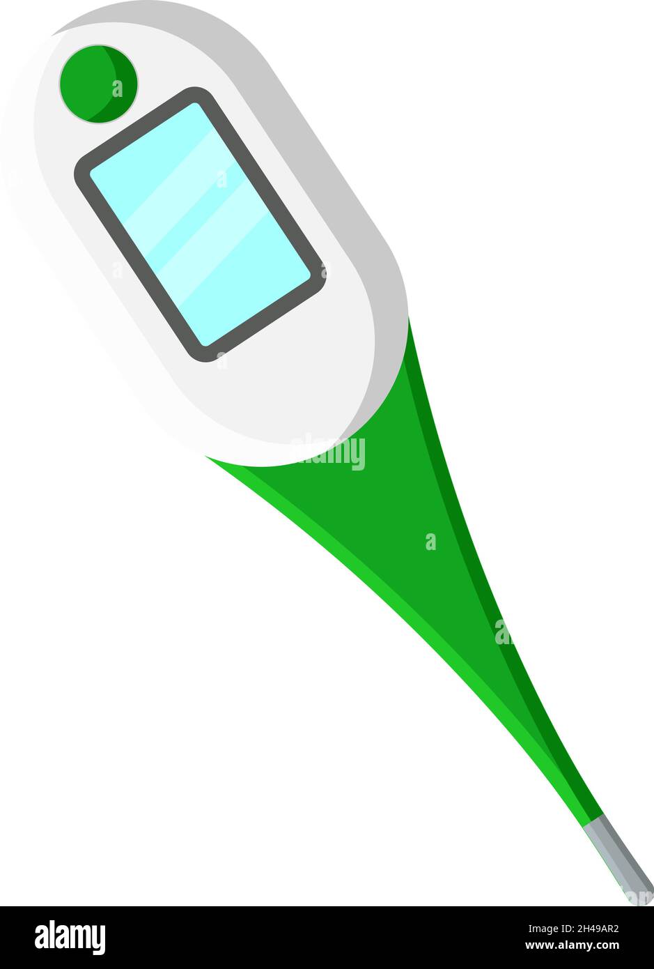 Digital thermometer, illustration, vector on a white background. Stock Vector