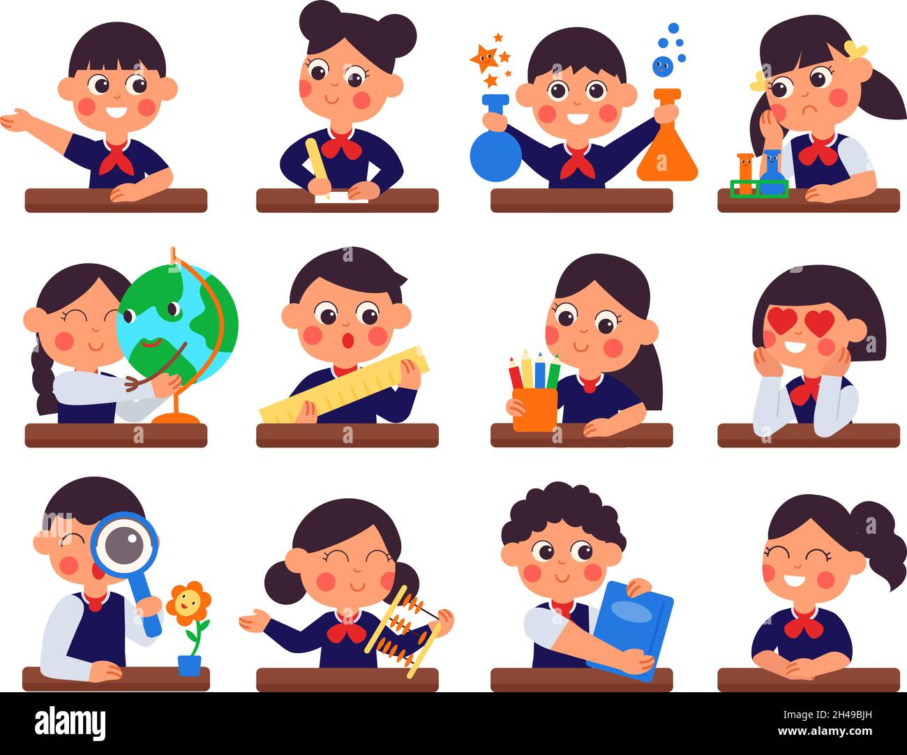 Students sitting at desks. Student study, kids writing or prepare to school. Cute cartoon preschool children, boy girl learning decent vector set Stock Vector Image & Art - Alamy Students sitting at desks. Student study, kids writing or prepare to school. Cute cartoon preschool children, boy girl learning decent vector set Stock Vector Image & Art - Alamy
