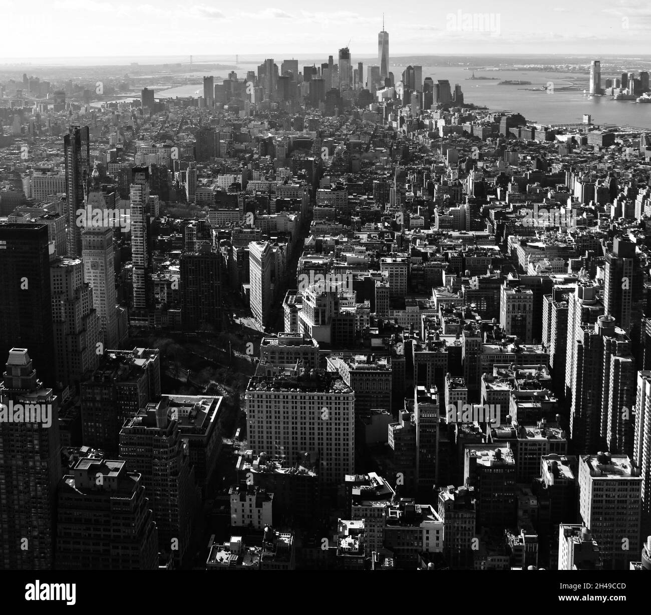 Aerial ny skyline Black and White Stock Photos & Images - Alamy