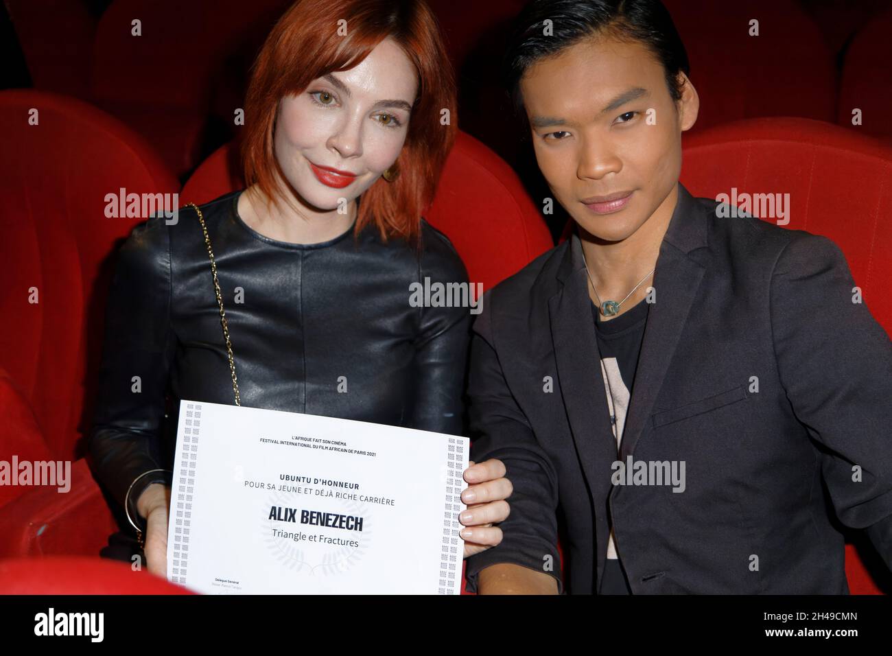 Paris, France. 30th Oct, 2021. Alix Benezech and Jeremy Bellet attend ...