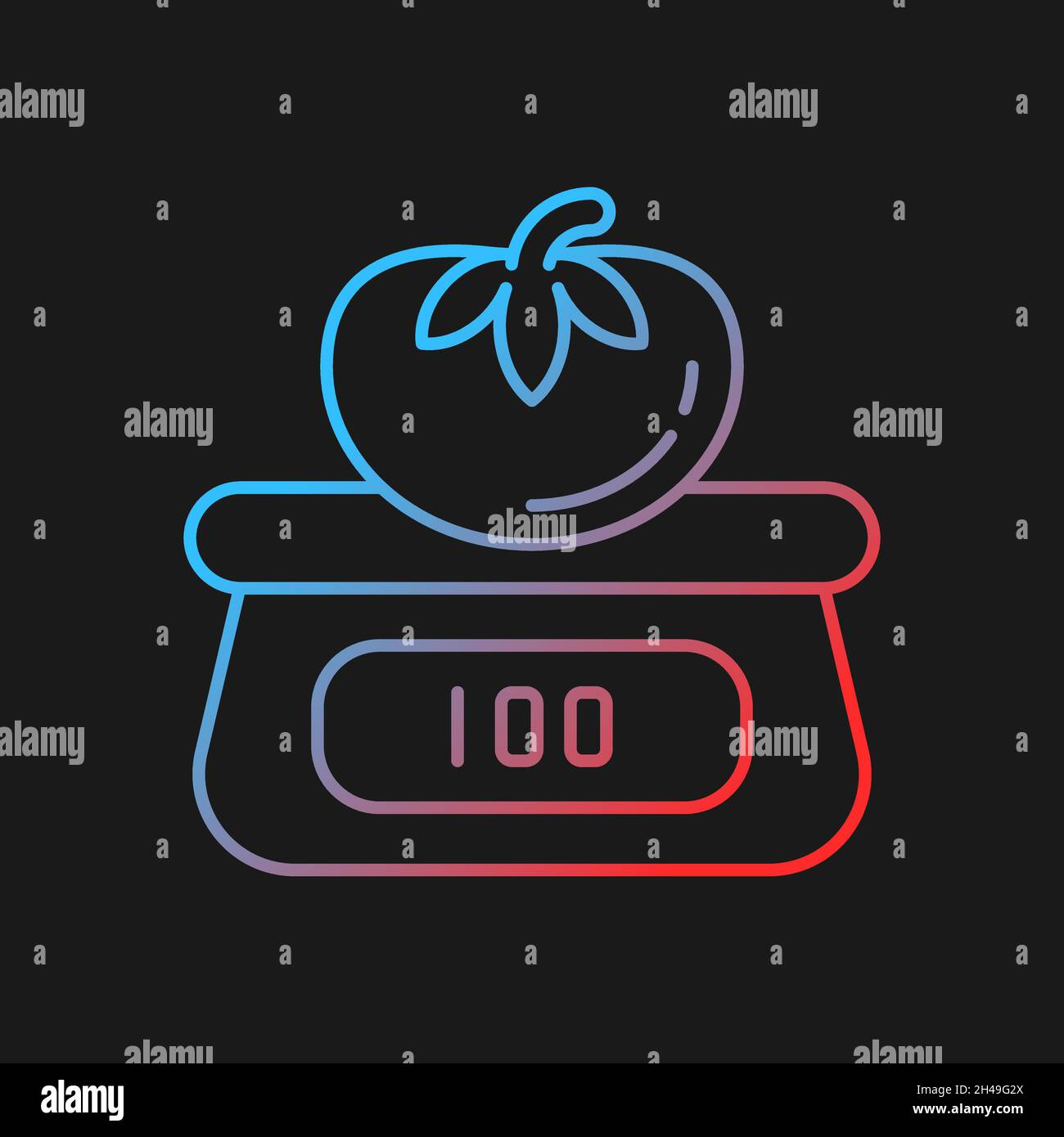Physical testing gradient vector icon for dark theme Stock Vector