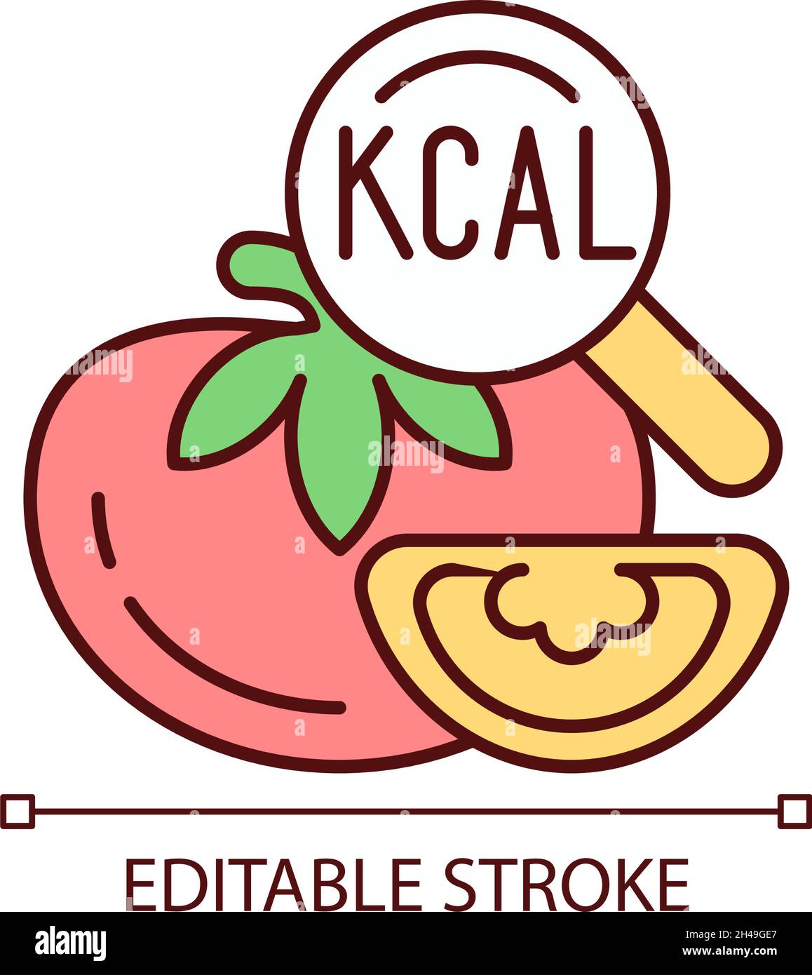 Energy content of food RGB color icon Stock Vector Image & Art Alamy