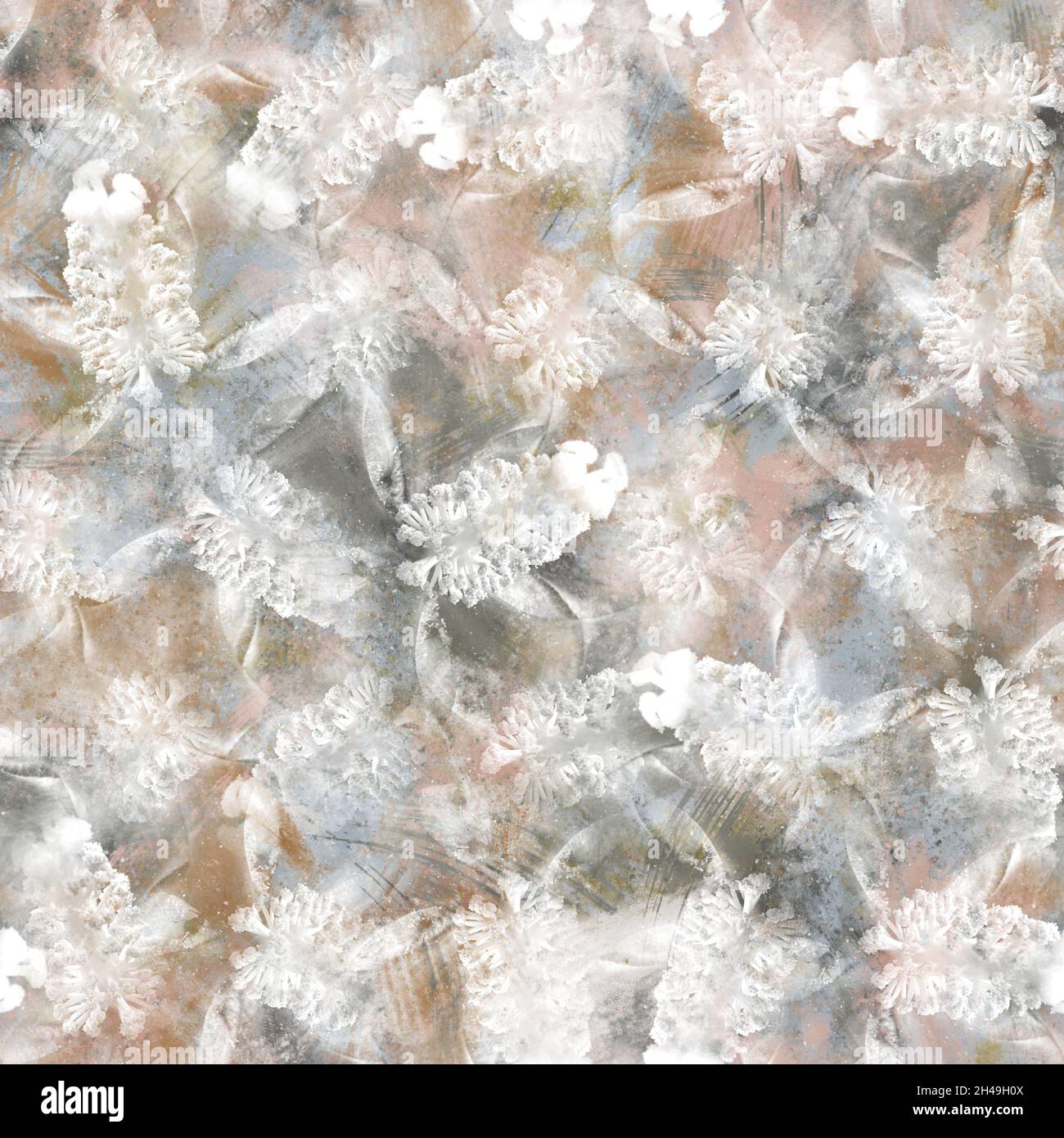 Seamless neutral and white grungy classic abstract surface pattern ...