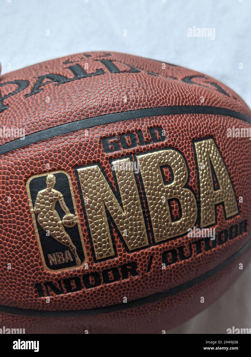Spalding gold series basketball endorsed by NBA Stock Photo - Alamy