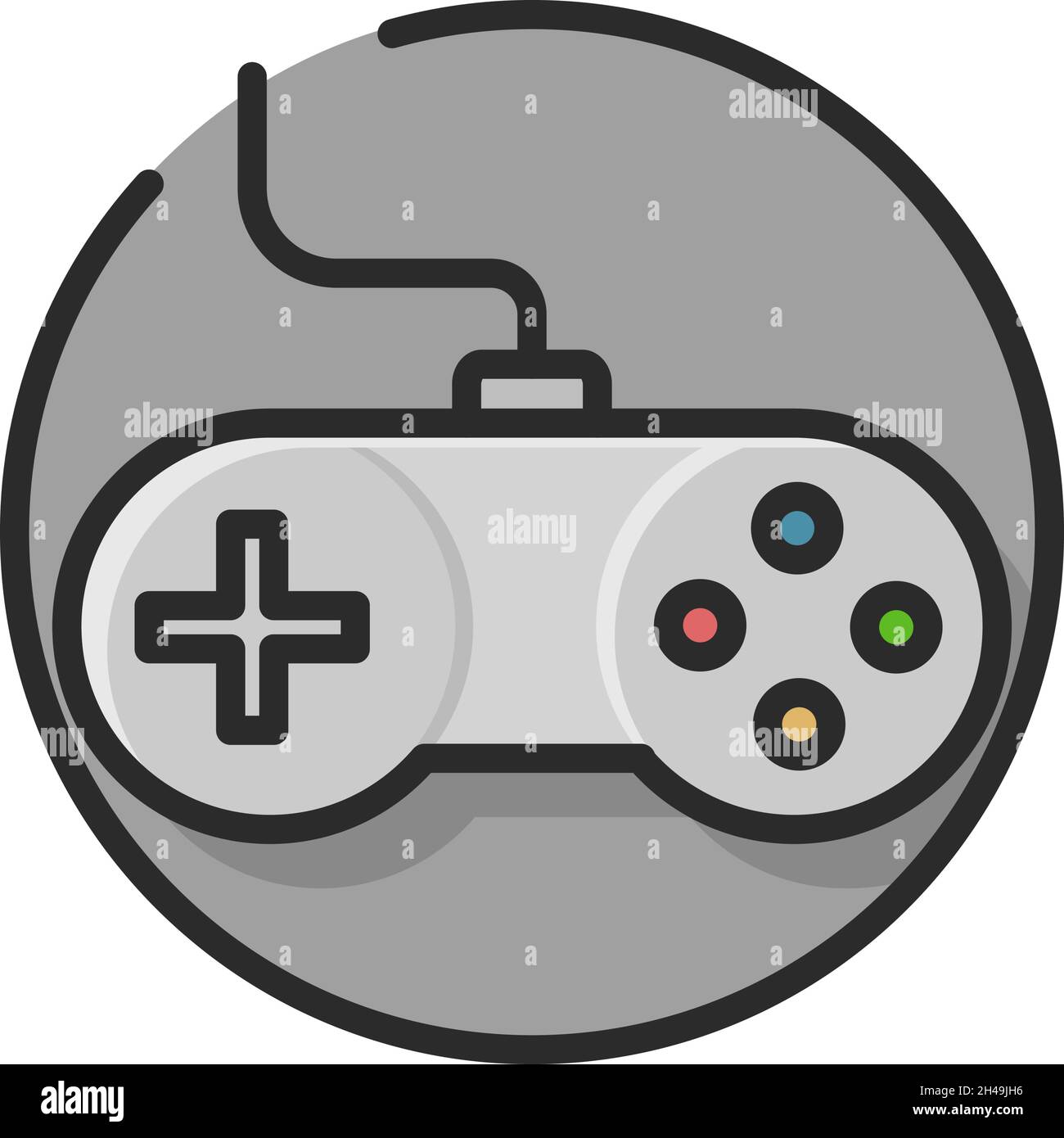 Game joystick or pad icon. Game controller. Stock Vector
