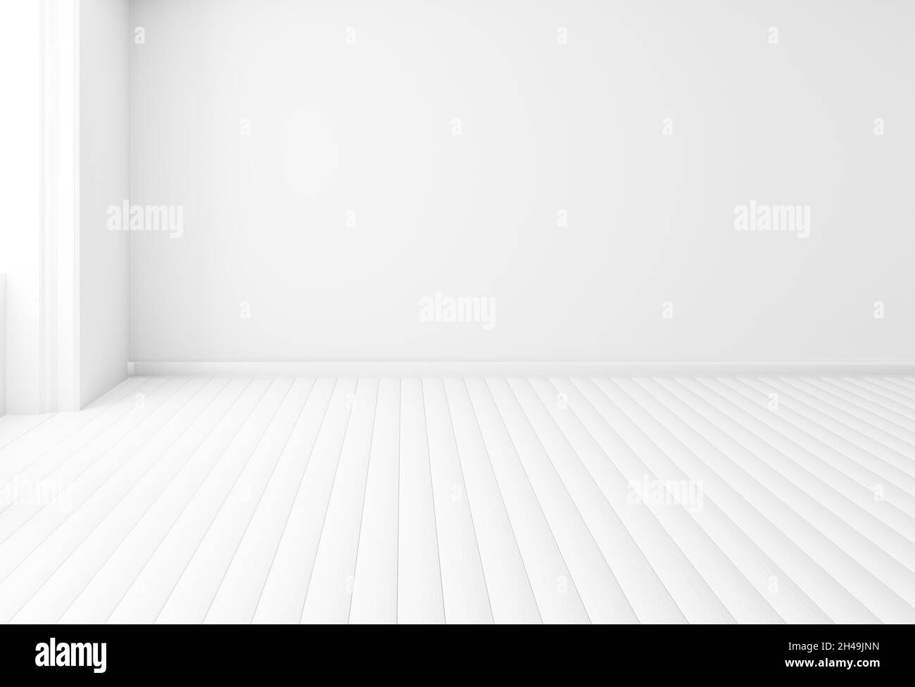 Blank white interior room background ,empty white walls corner and