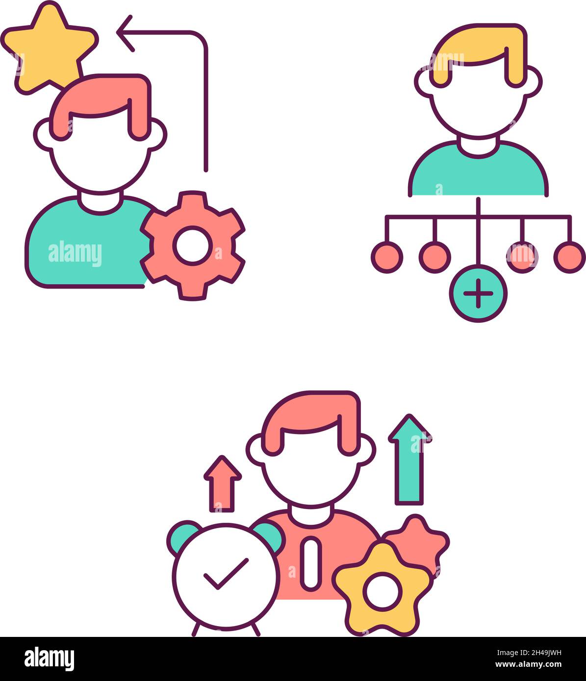 Career advancement RGB color icons set Stock Vector Image & Art - Alamy