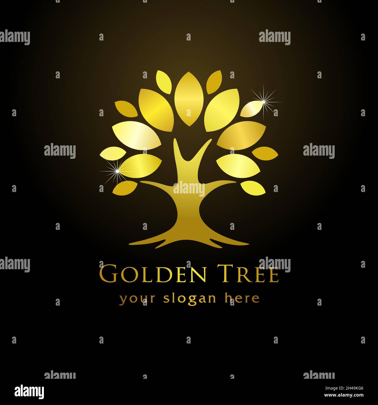 Fashion Logos With A Gold Tree