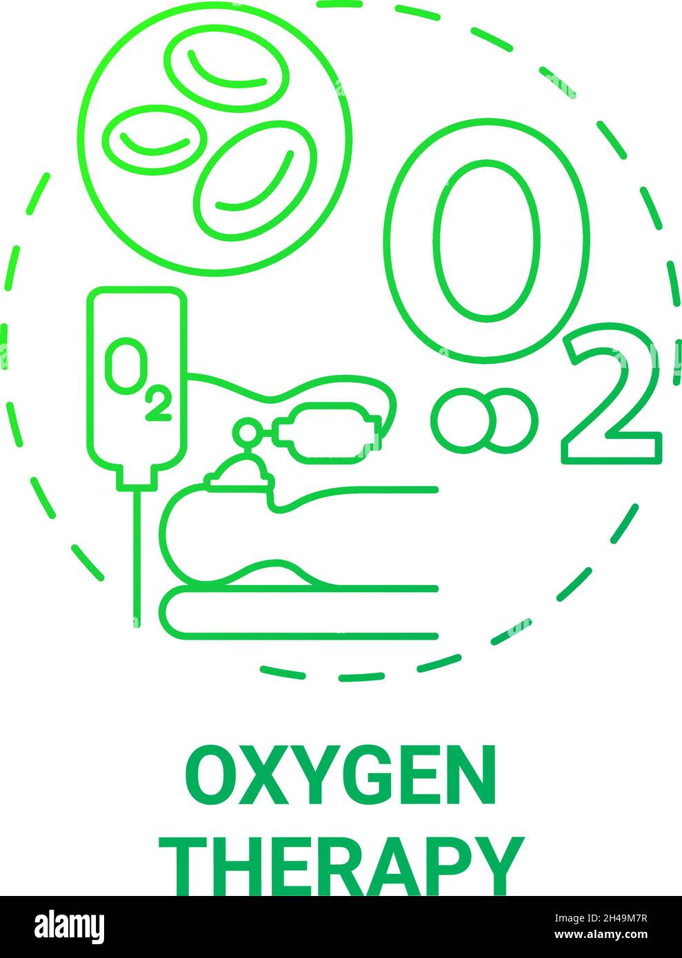 Oxygen therapy green gradient concept icon Stock Vector Image & Art Alamy