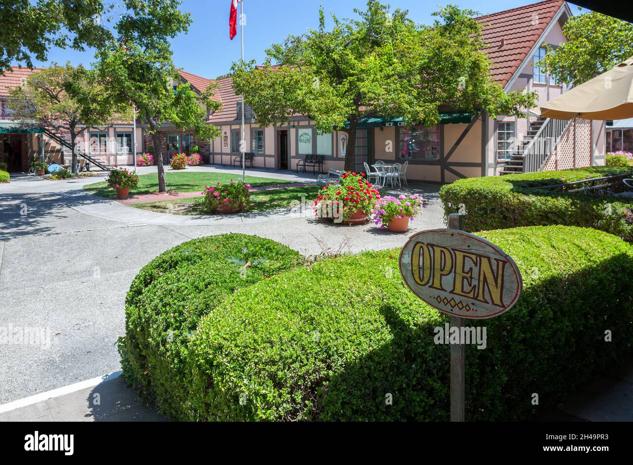 SOLVANG, CALIFORNIA, USA AUGUST 9 Bakery open in Solvang