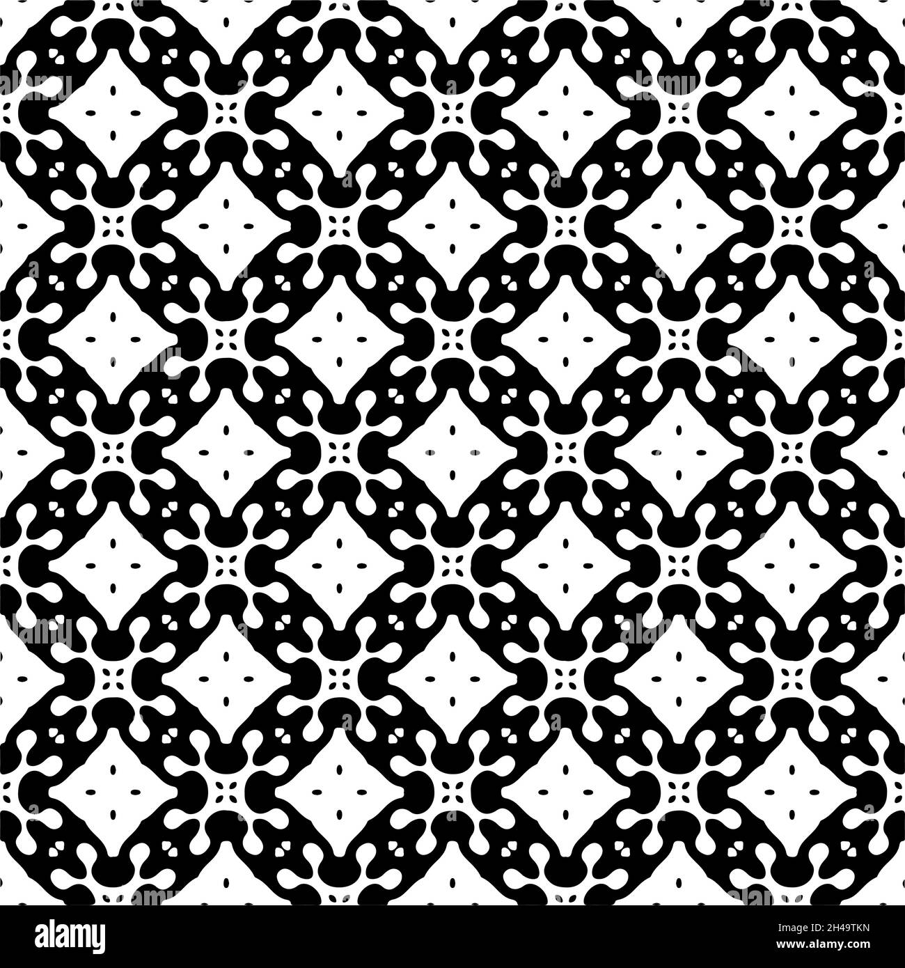 Seamless vector pattern in geometric ornamental style. Black pattern ...