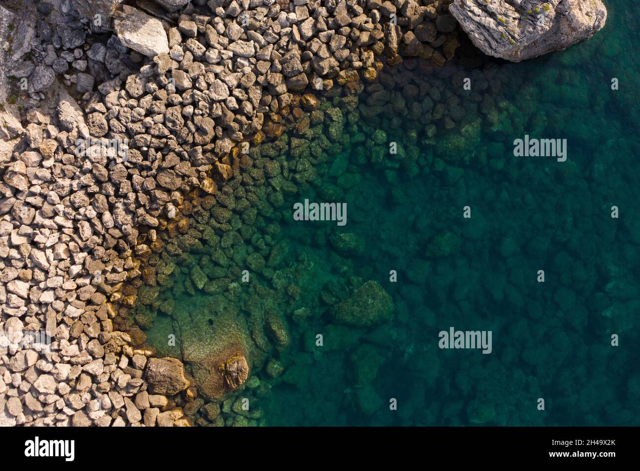 Aerial Rocks Aerial shot rocks in sea hi-res stock photography and images - Alamy