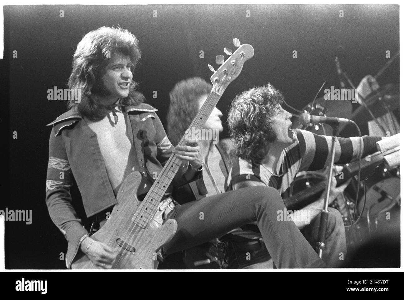 The Sensational Alex Harvey Band, Sheffield City Hall May 13.1975. Live images of the bands sold out tour in Britain. More images available if needed. Black and white. Stock Photo