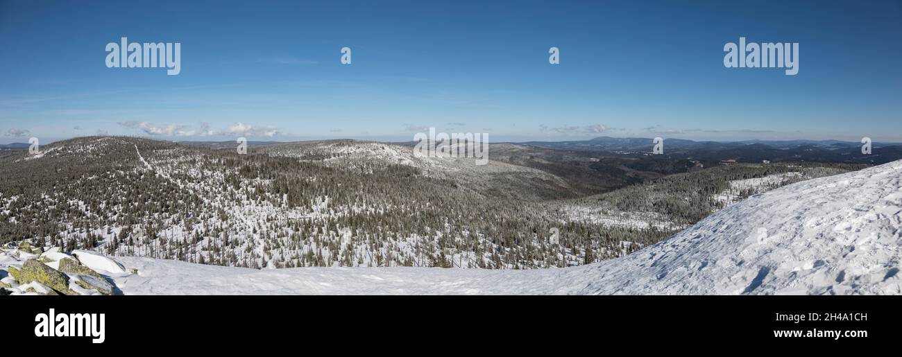 Ausblick vom Lusen, view from Lusen Stock Photo