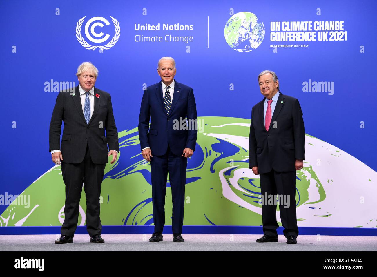 Boris Johnson, Joe Biden, Antonio Guterres, 2021 Stock Photo