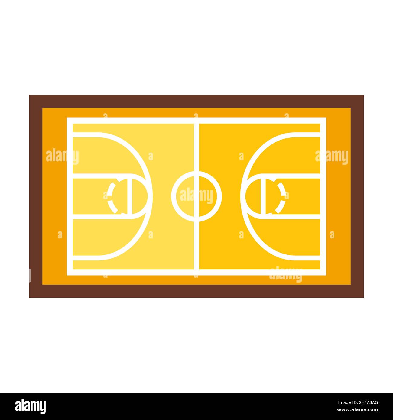 Icon of basketball court. Sport equipment illustration. For training