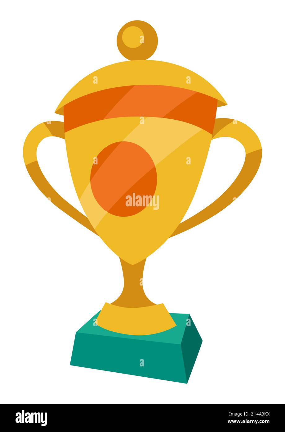 Icon of prise cup. Sport equipment illustration. For training and competition design. Stock Vector