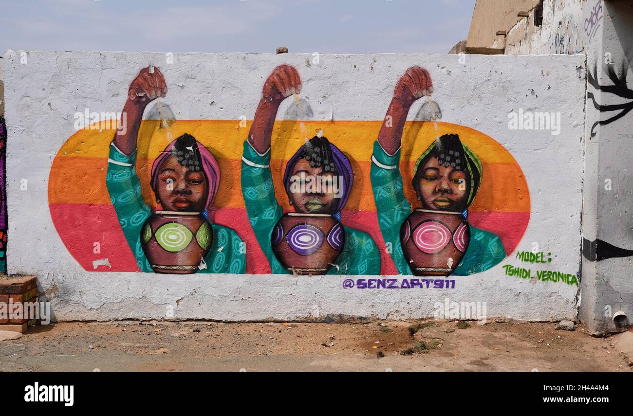 JOHANNESBURG, SOUTH AFRICA Sep 28, 2021 The street art of
