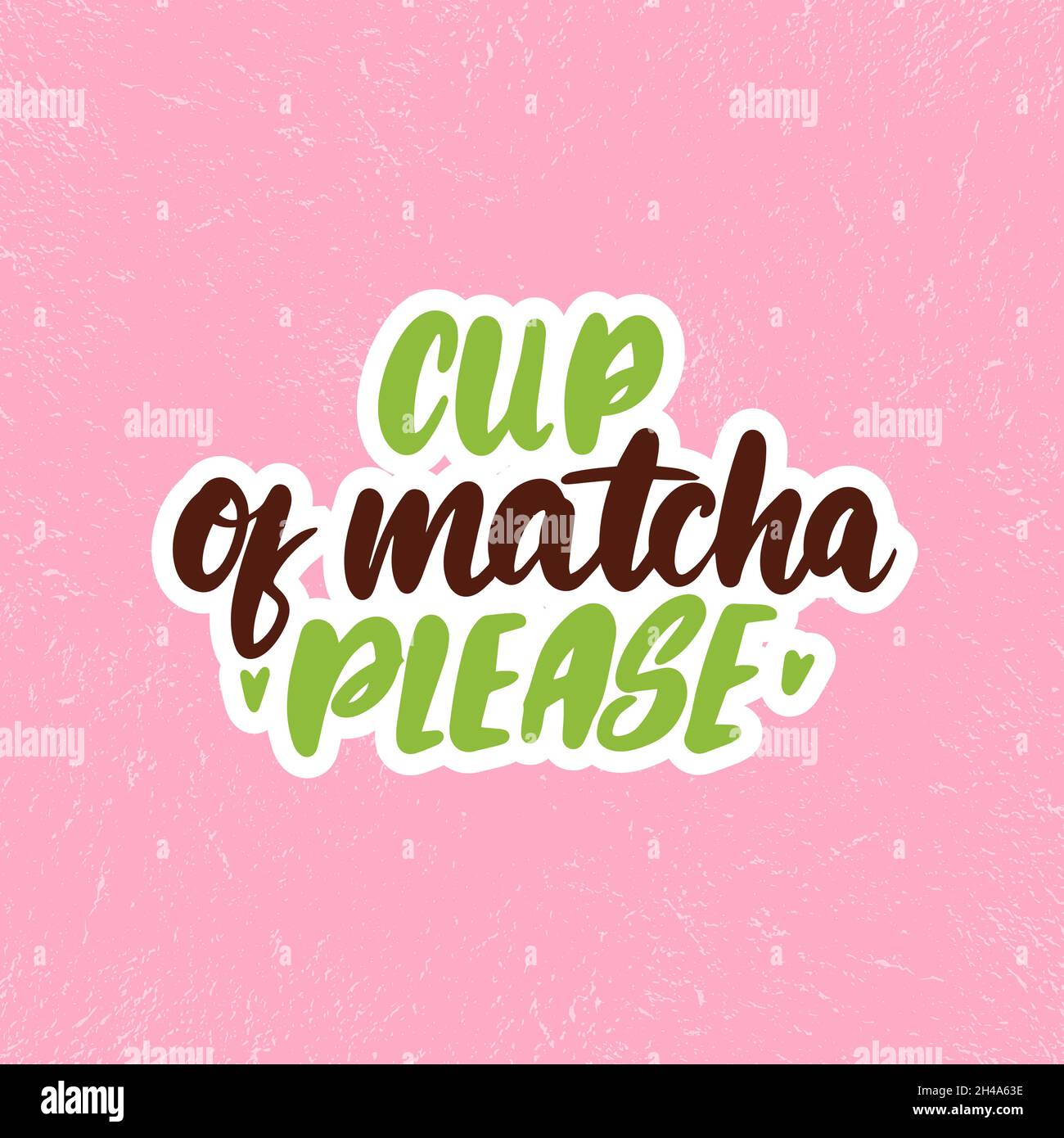 Cup of Matcha please. Vector doodle illustration Stock Vector