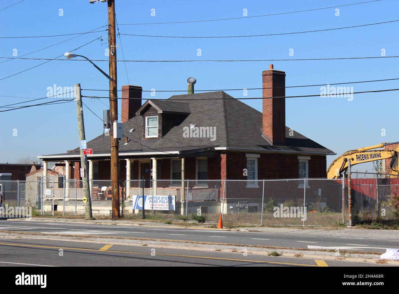 Headquarters or Engineers Office, Fort Tilden, Breezy Point, Queens, New York Stock Photo
