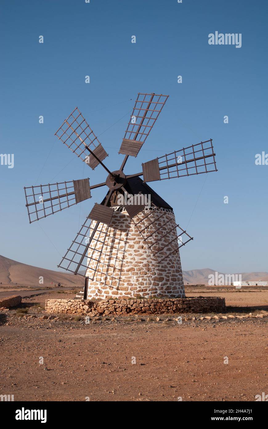 windmill for grinding grain and making flour Stock Photo Alamy