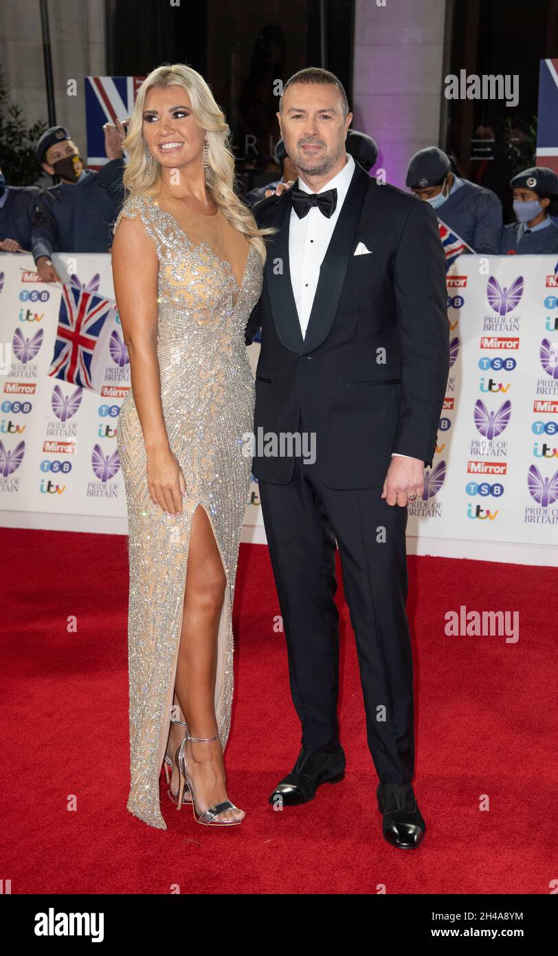 London, UK. 30th Oct, 2021. Paddy McGuinness and Christine McGuinness attend the Pride of Britain awards in partnership with TSB at the Grosvenor House Hotel, Park Street in London. Credit: SOPA Images Limited/Alamy Live News Stock Photo