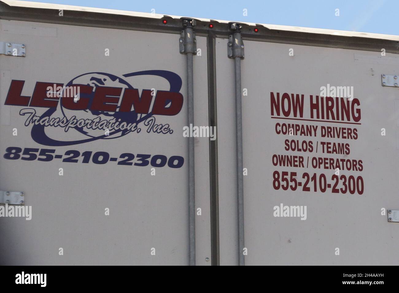 Tucumcari, USA. 27th Oct, 2021. Legend Transportation, Inc has a Now