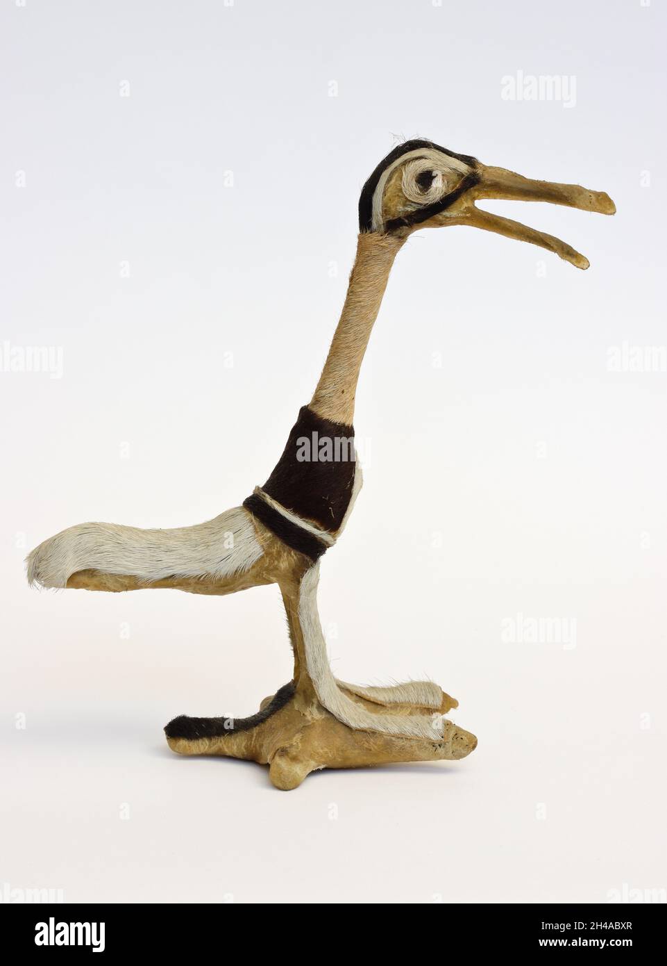 African sculpture of bird from tendon and leather Stock Photo