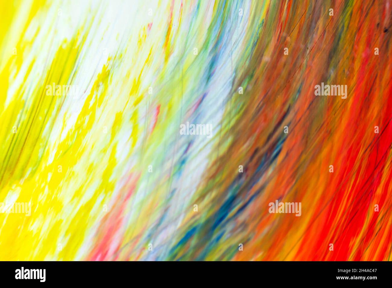 Selective focus of paint strokes. Abstract colorful background. Close-up of mixed brush strokes. Abstract ink design template mixed texture background. Mix of different color palettes. Stock Photo