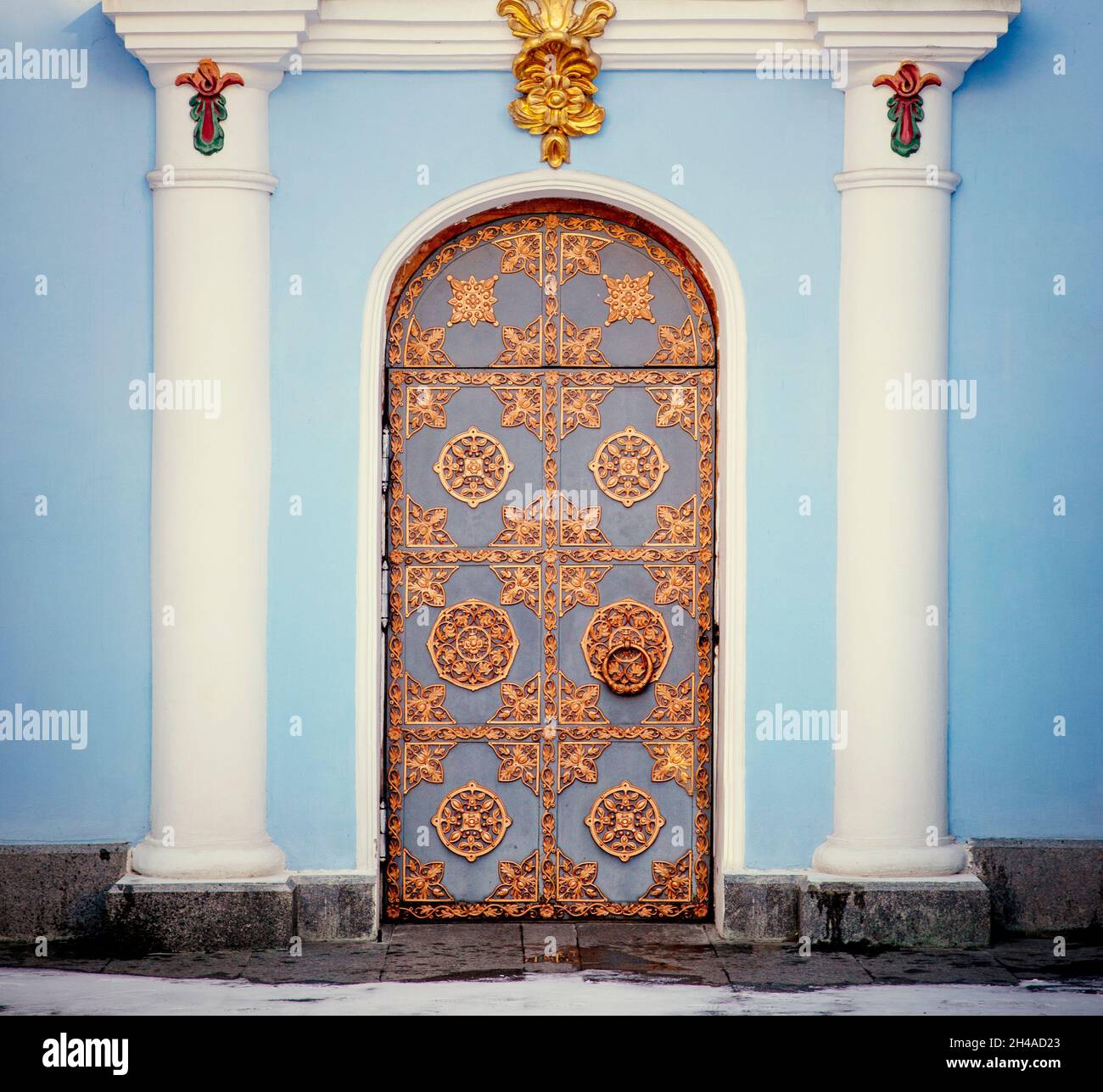 Ornamental door of st. michael's goldendomed cathedral Stock Photo Alamy