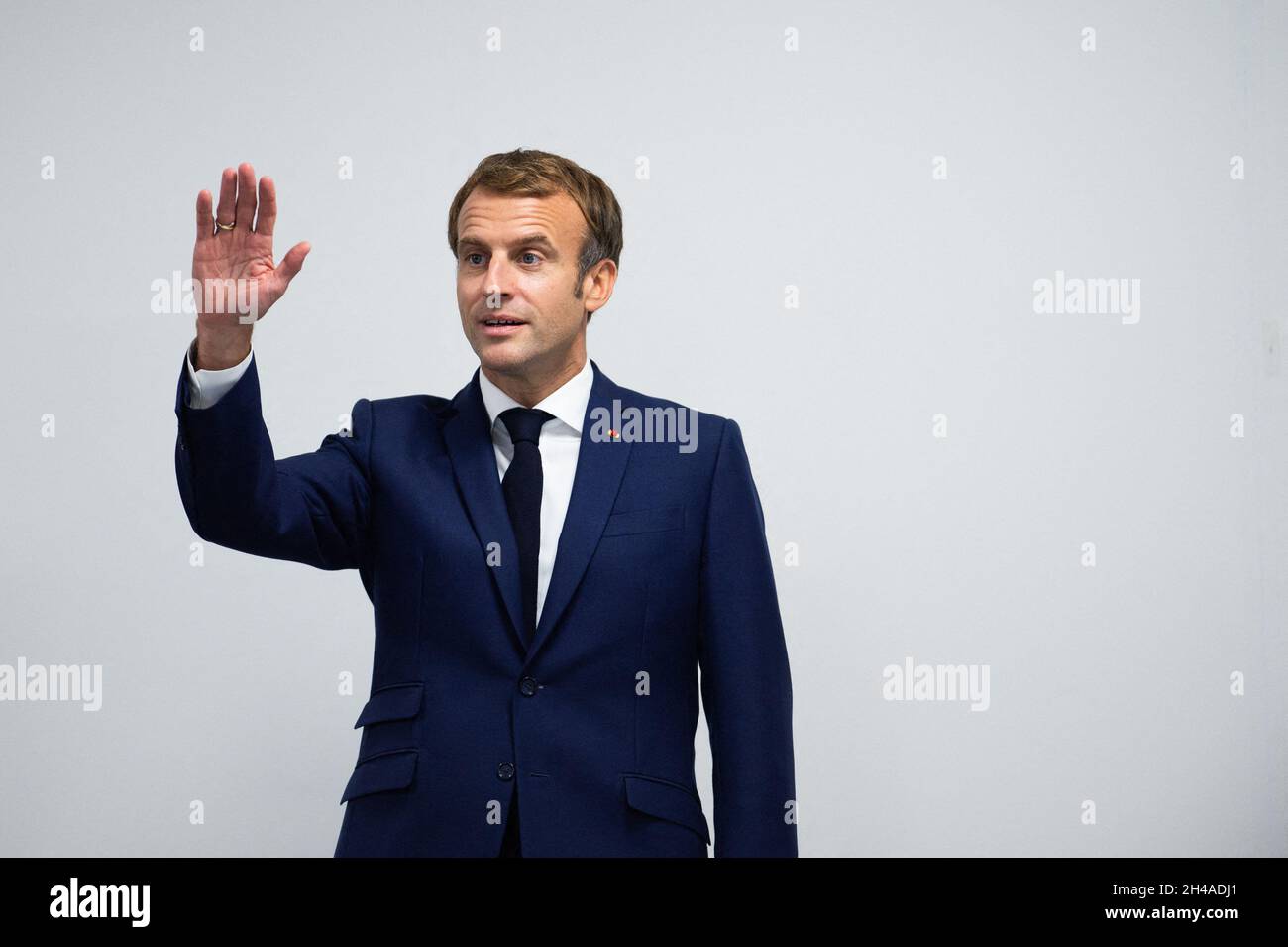 French President Emmanuel Macron during a Great Green Wall (GGW