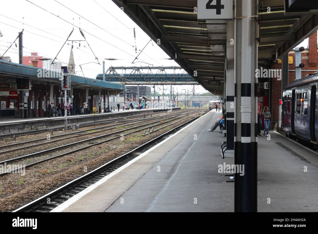 Railway Station, Platforms Stock Photo