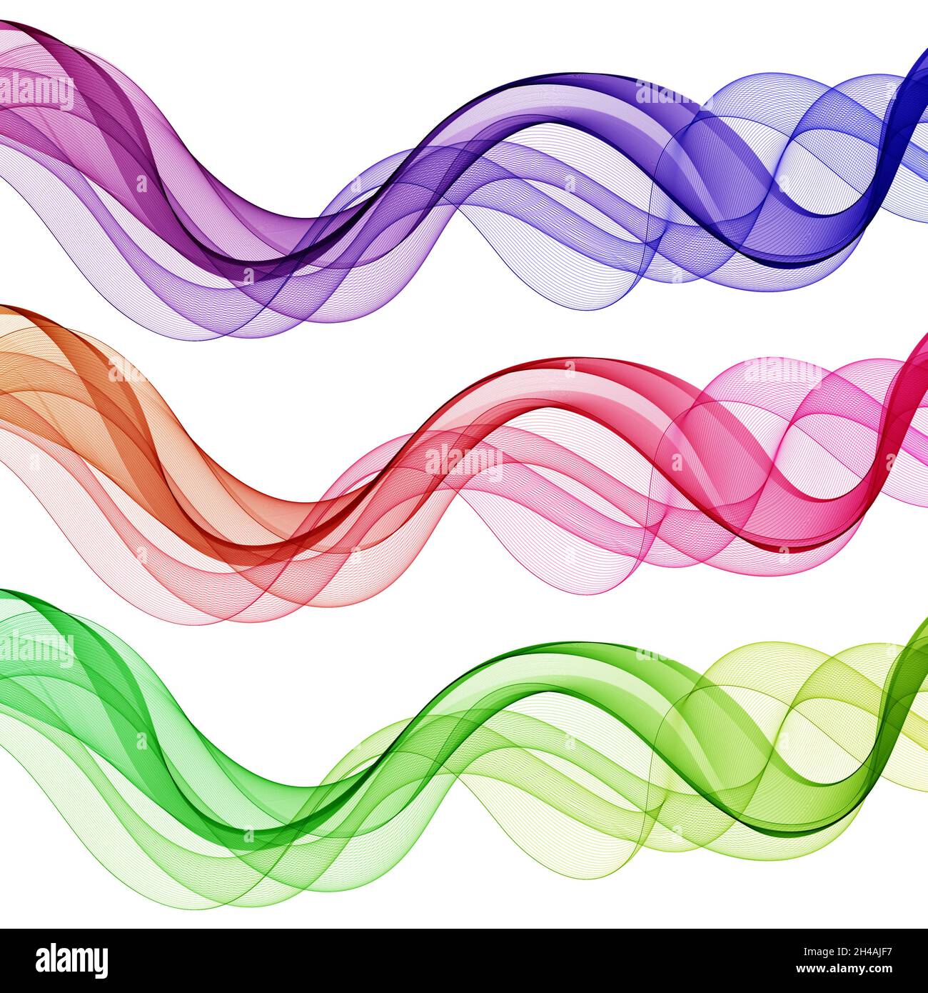 Set of abstract colored waves. Vector background. Design element Stock ...
