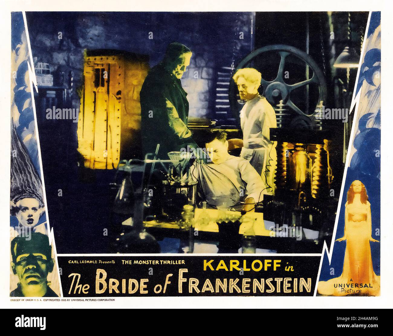 The Bride of Frankenstein (Universal, 1935). Lobby Card. Starring Boris ...