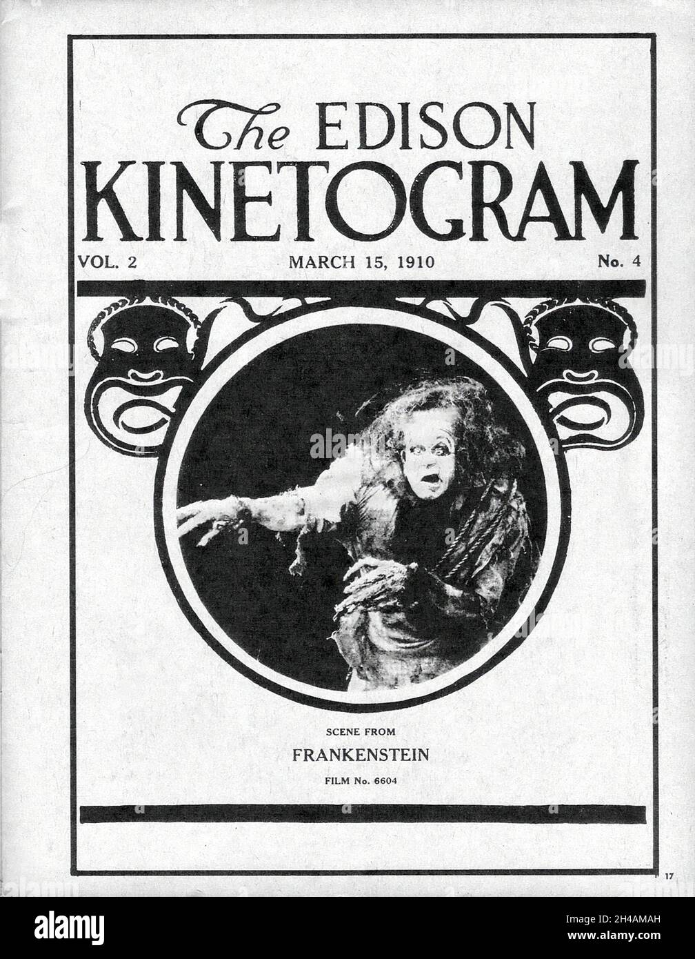 The Edison Kinetogram Catalogue featuring a still from Frankenstein ...