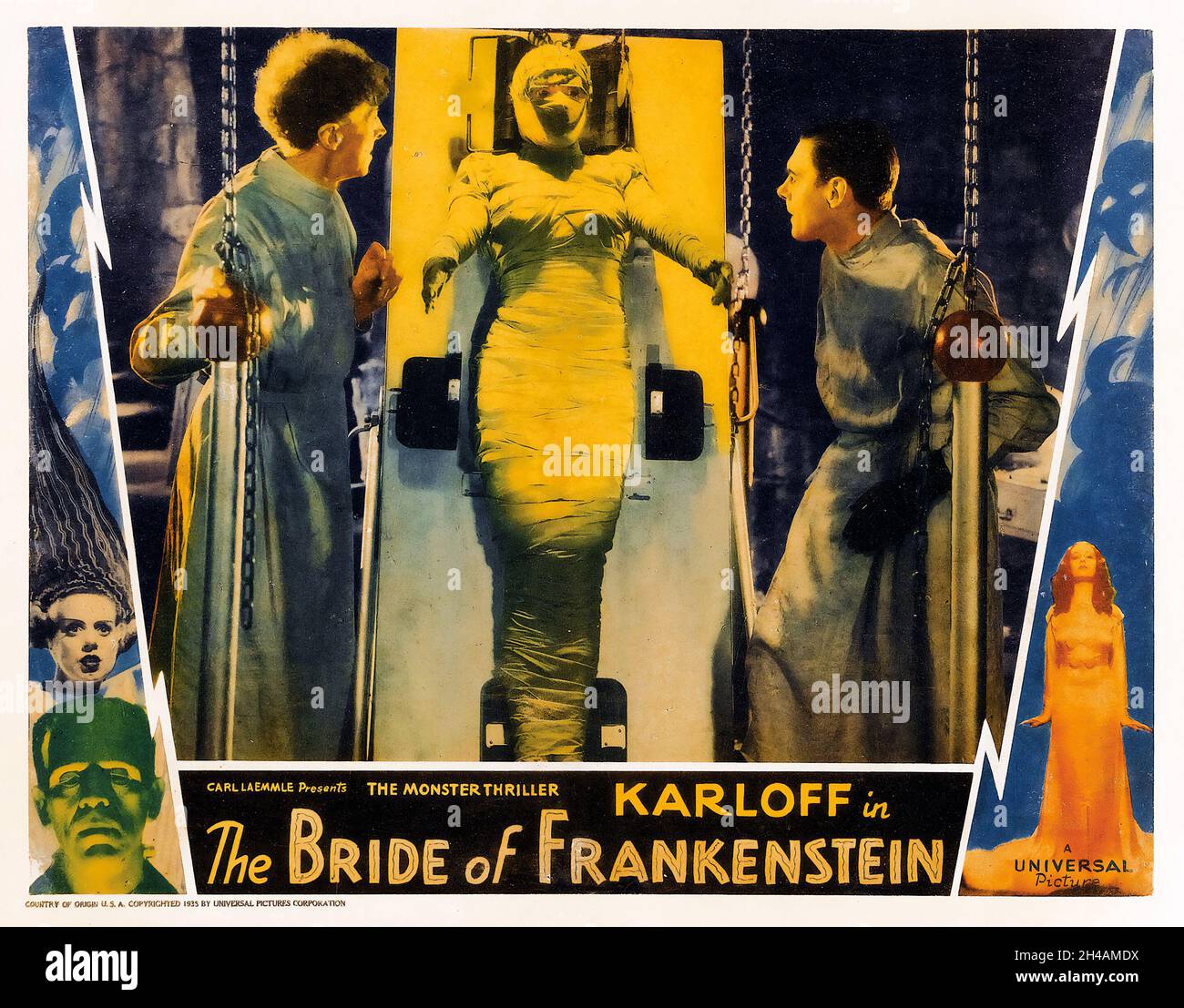 The Bride of Frankenstein (Universal, 1935). Lobby Card. Starring Boris ...