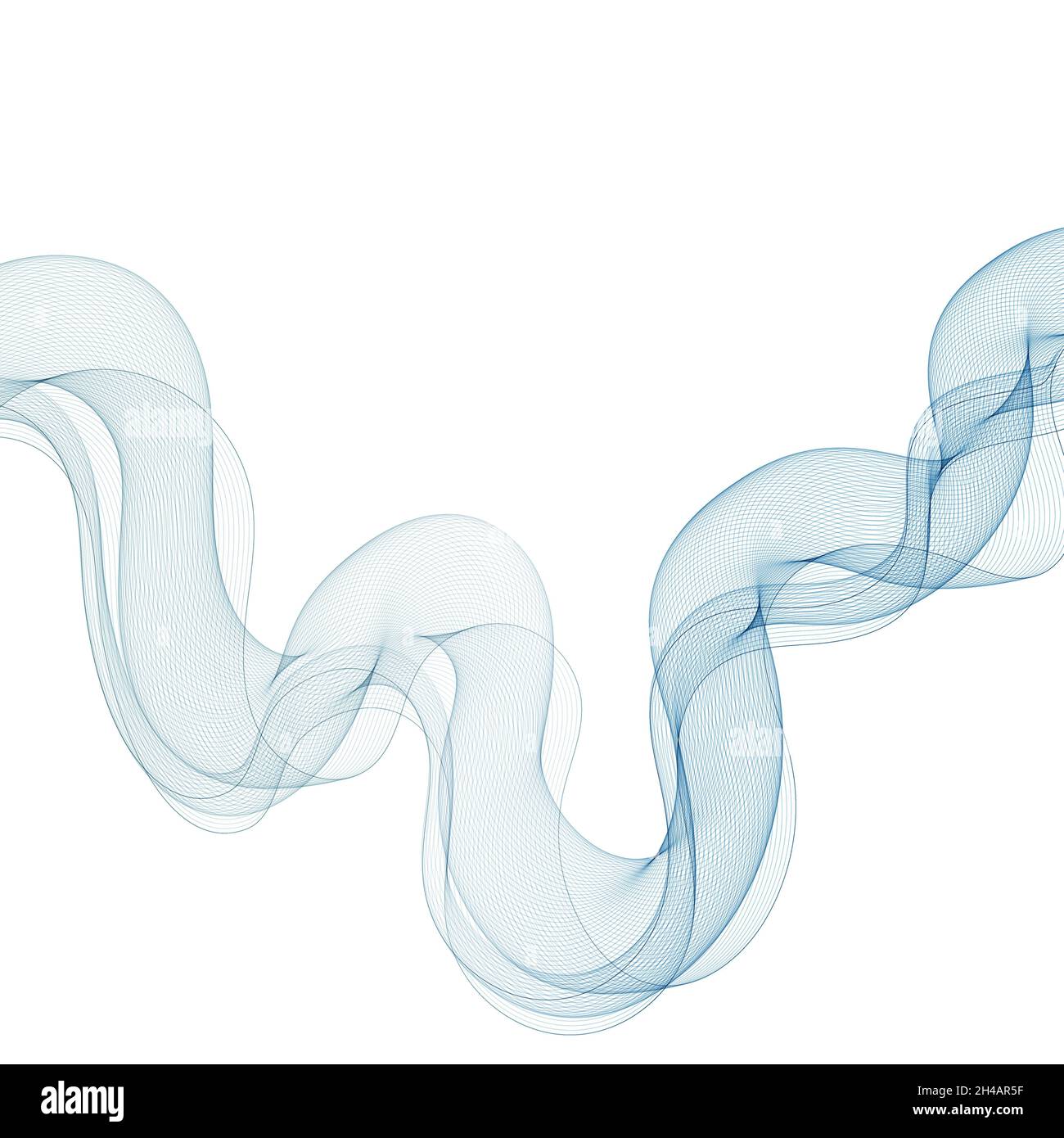 Abstract blue wave vector background Blue wave flow Stock Photo - Alamy