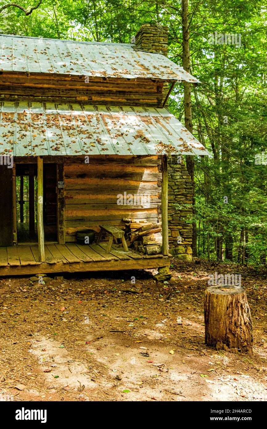 Savannah House, The Foxfire Museum & Heritage Center, Mountain City, Georgia Stock Photo